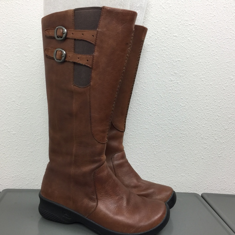 Women's Keen Bern Baby Brown Leather Tall Boots 6